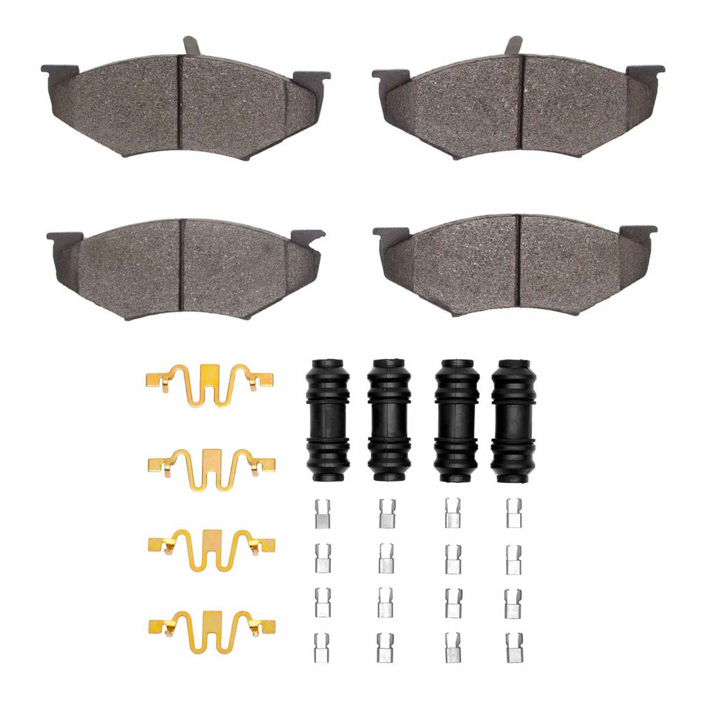 R1 89-90 Plymouth Voyager Front Ceramic Brake Pads and Hardware Kit