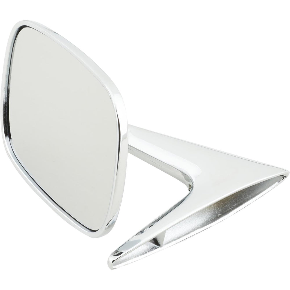 RH DOOR MIRROR MAN CHR RECT STYLE W/O BOWTIE CAMARO 6869; FIREBIRD EARLY 6 8; C