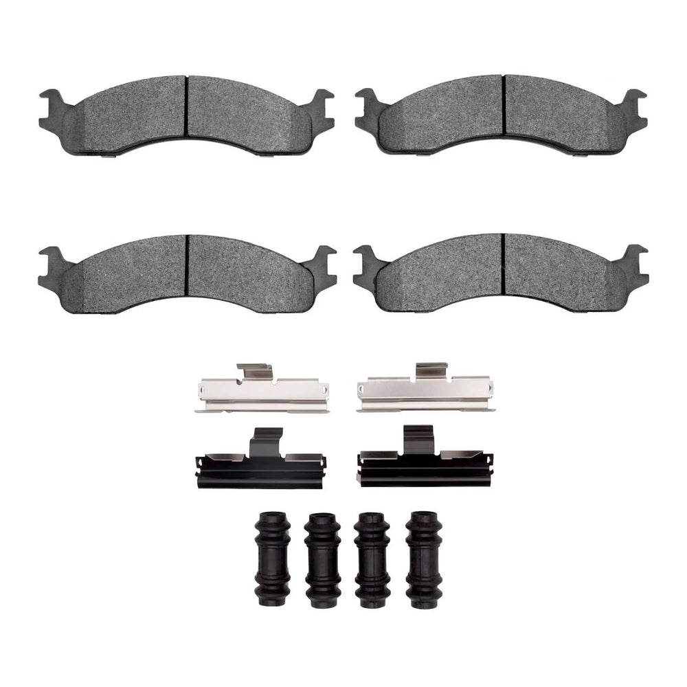 R1 95-07 Ford E-350 Econoline Front Semi Met Pads & Hardware Kit