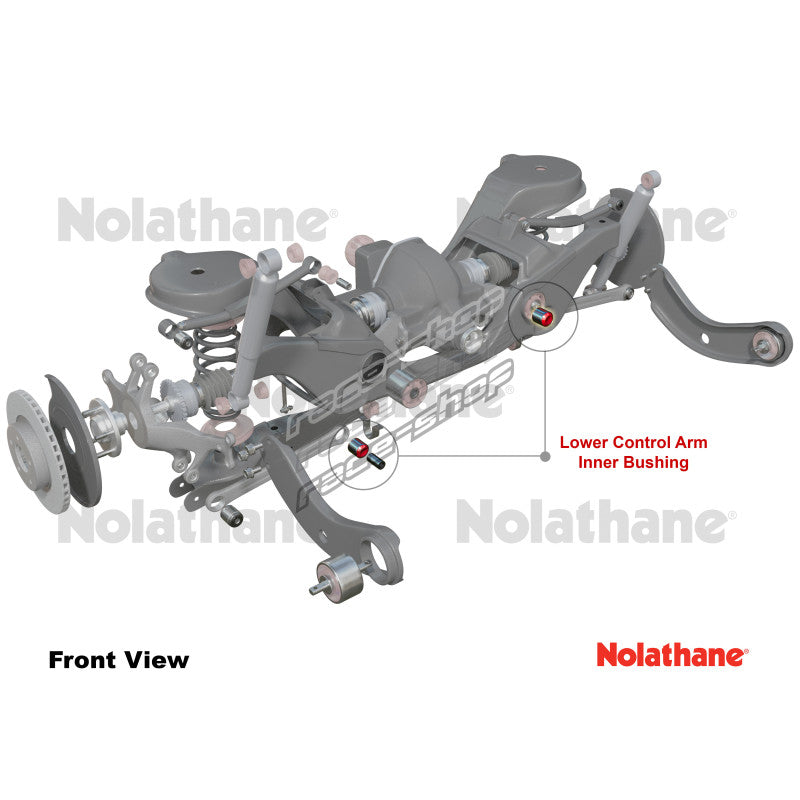 Control arm - lower inner bushing 2 Shell Bushings 2 Tubes Grease