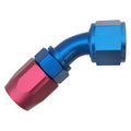 Fragola -12AN x 45 Degree Power Flow Hose End - Blue/Red