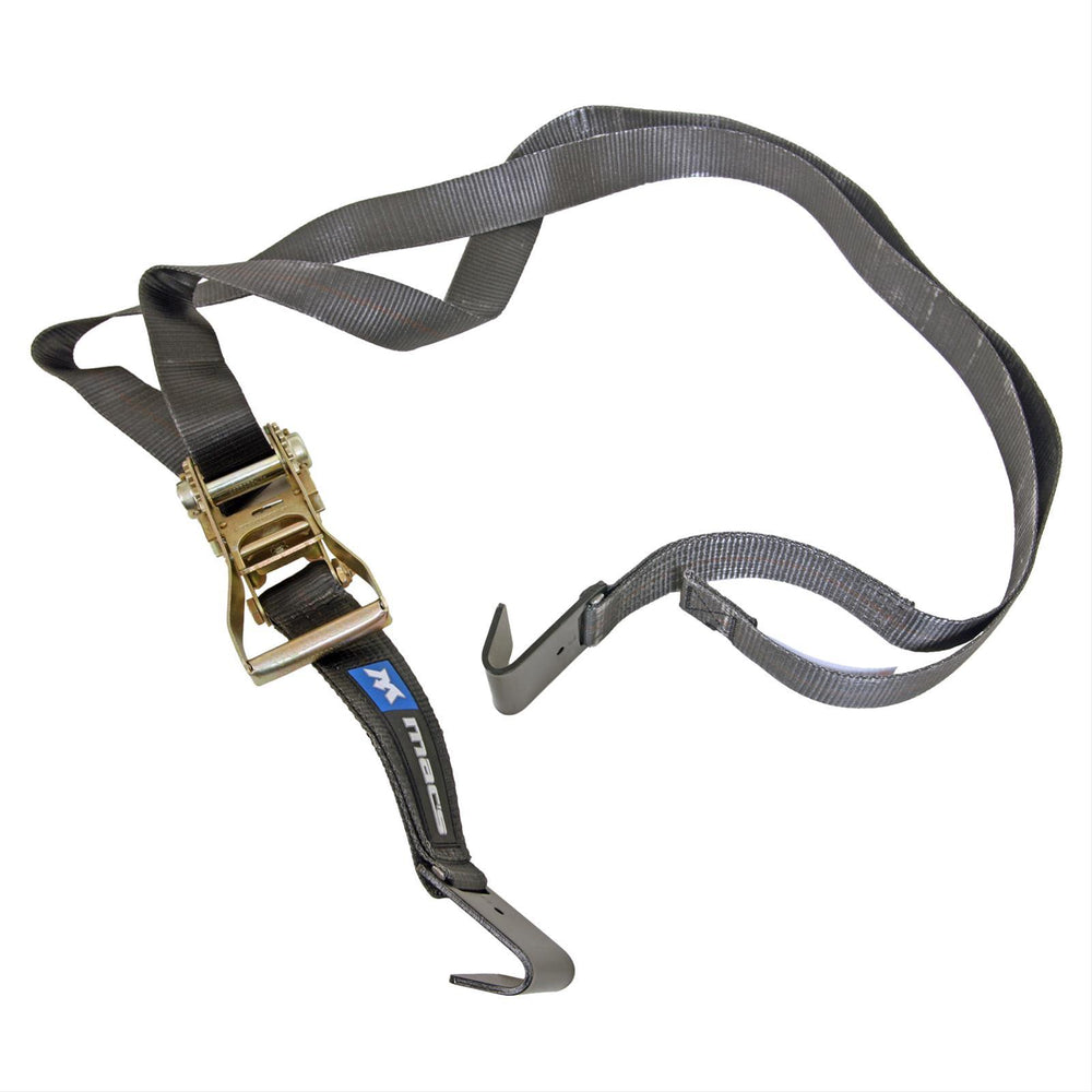 RATCHET STRAP YELLOW 2in X 16ft SEWN FIXED END WITH FLAT HOOKS