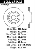Centric C-Tek Standard Brake Rotor - Front