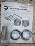 ~(1.4 lbs. 7X3X3)~ JK Exhaust Spacer Kit 12-Pres Wrangler JK TeraFlex