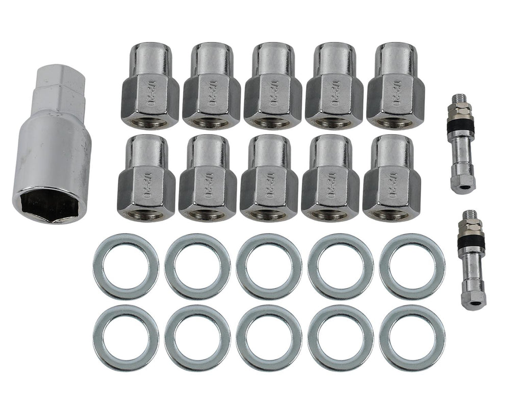 Race Star Pro Forged Lug Kit 12mm x 1.5mm Open .50in Shank 13/16in Head (1.063in Washer) - Set of 10