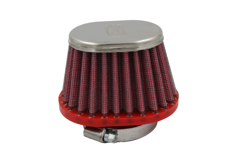 BMC Single Air Universal Oval Conical Filter w/Metal Top - 50mm Inlet / 66mm Filter Length
