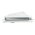 NON POWERED ROOF VENT METAL COVER POLAR WHITE SCREEN FRAME PAINTED WHITE FLANGE