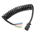 COILED 7WAY 6FT MOLDED TRAILER CONNECTOR