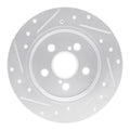 DFC 09-24 Lexus CT200H Rear Right Drilled & Slotted Silver Brake Rotor
