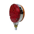 LED ROUND FENDER MOUNT RED/AMBER CHROME DIE CAST BASE