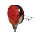 LED ROUND FENDER MOUNT RED/AMBER CHROME DIE CAST BASE