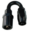 Fragola -6AN Pro-Flow x 180 Degree 3/8 EFI Quick Disconnect Hose End - Black