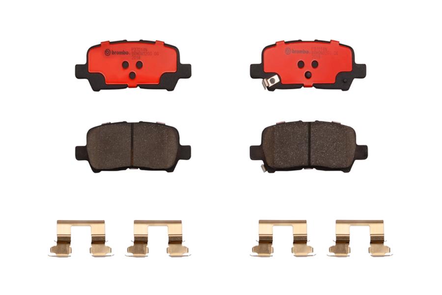 Brembo 11-13 Chevrolet Impala/14-16 Impala Limited Rear Premium NAO Ceramic OE Equivalent Pad