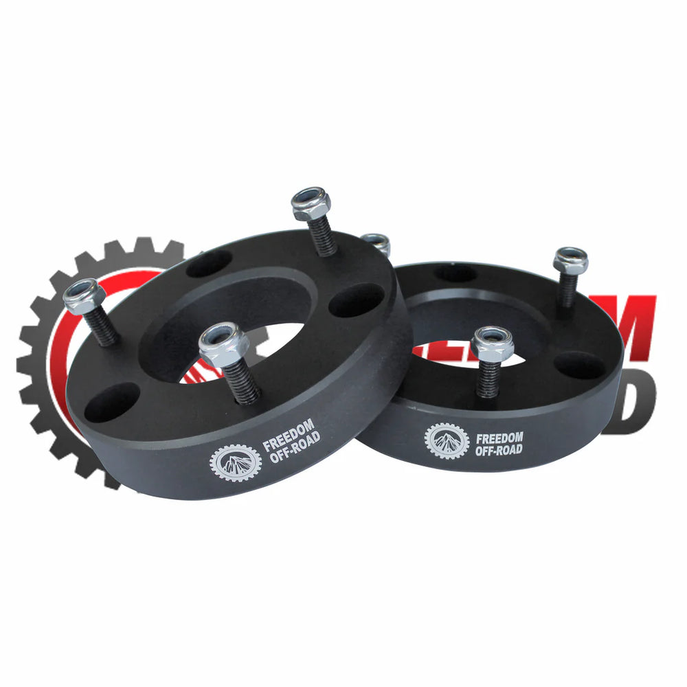 2 Inch Front Strut Spacer 07-19 Escalade 07-19 Escalade ESV 09-13 Escaldae EXT 07-13 Avalanche 07-20 Sivlerado Sierra 1500 15-20 Suburban 1500 07-20 Tahoe 07-20 Yukon 07-14 Yukon XL 1500 Freedom Off-Road