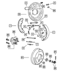 Rear Brake Shoe Set Select 1996-2001 Dodge, Chrysler, Plymouth Minivans Crown Automotive