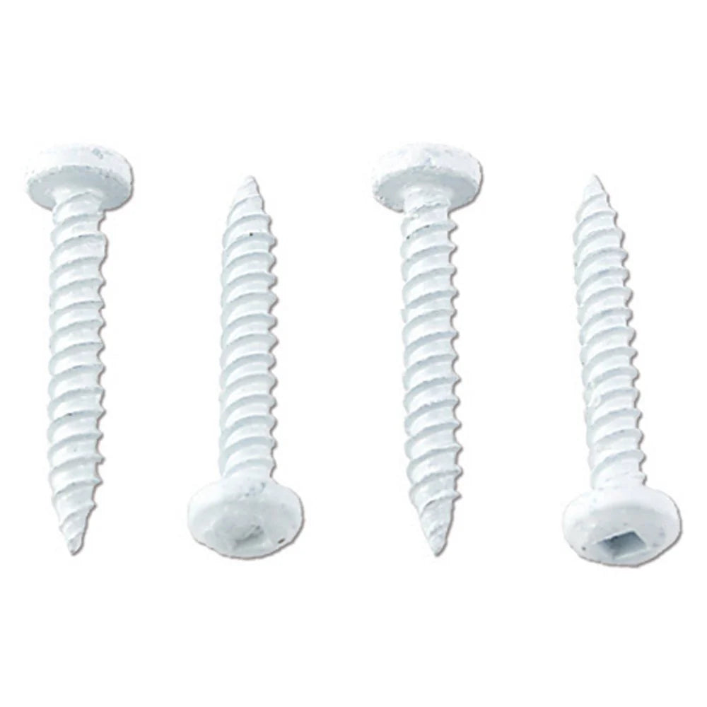 PAN HEAD SQUARE RECESS SCREW 8 X 11/4 WHITE (1000/CTN)