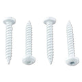 PAN HEAD SQUARE RECESS SCREW 8 X 11/4 WHITE (1000/CTN)