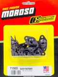 Moroso Quick Fastener - Self Ejecting - 5/16in x .500in - Aluminum - Black - 10 Pack