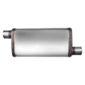 4.00INX9.00INX18.00IN OFFSET/OFFSET FLOW II SS MUFFLER 2.50IN ID / 2.50IN OD