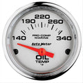 Autometer Marine Chrome Ultra-Lite 2-1/16in Electric Oil Temperature Gauge 140-300 Deg F