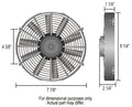8in Dyno-Cool Straight Blade Electric Fan