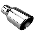 Borla 2.25in Inlet 3.19in Round Rolled Angle Cut Outlet x 5in Long Embossed Tip