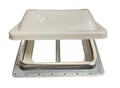 NON POWERED ROOF VENT SMOKE DOME BIRCH WHITE SCREEN FRAME PAINTED WHITE FLANGE