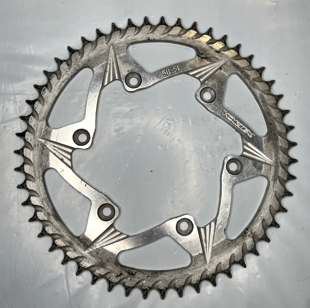 Vortex Racing Aluminum Rear Sprocket 520 51 Tooth- Silver