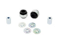 Control arm - lower inner rear bushing 2 Shell Bushings 2 Tubes 4 Washers Install Guide Grease