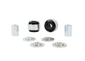 Control arm - lower inner rear bushing 2 Shell Bushings 2 Tubes 4 Washers Install Guide Grease