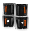 ANZO 1994-1998 Chevrolet Blazer Corner Lights Black Housing Clear Lens w/ Amber Reflector