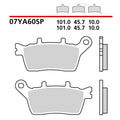 Brembo OE 18-24 Yamaha MXT Niken 850cc Brake Pad - Rear