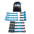 Borne Off-Road Heavy-Duty Ratchet Tie-Down Kit (4-Pack) - Blue