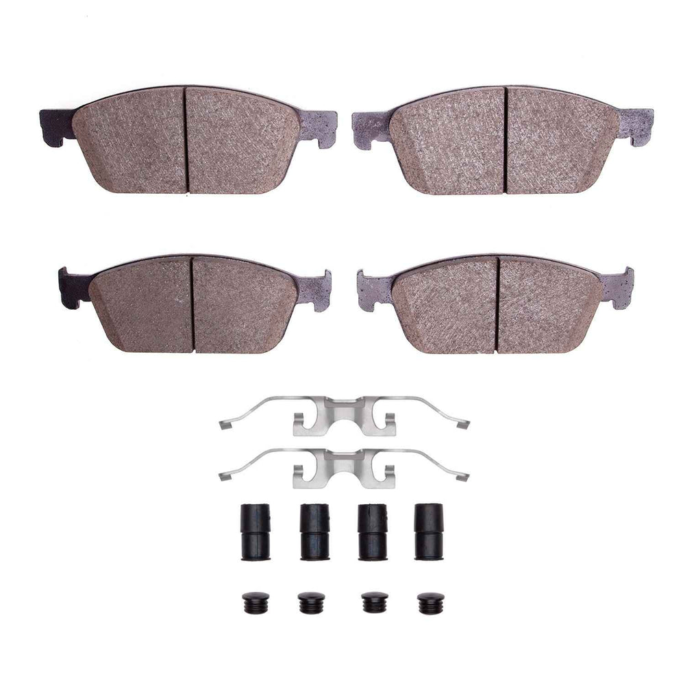R1 13-23 Lincoln Mkc Front Semi Met Brake Pads and Hardware Kit