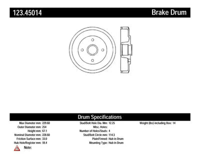 C-TEK Standard Brake Drum
