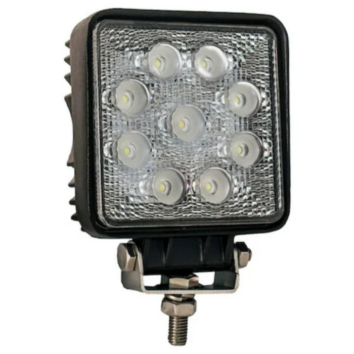LIGHT,SPOT,12-24VDC,9-LED,CLEAR,SQU