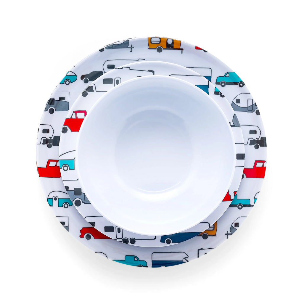LIBATC DINNERWARE SET 12PC MELAMINE MULTI RV