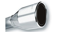 Borla 2.5in Inlet 4.5in Round Rolled Angle Cut Phantom X 7.75in Long Embossed Universal Exhaust Tips