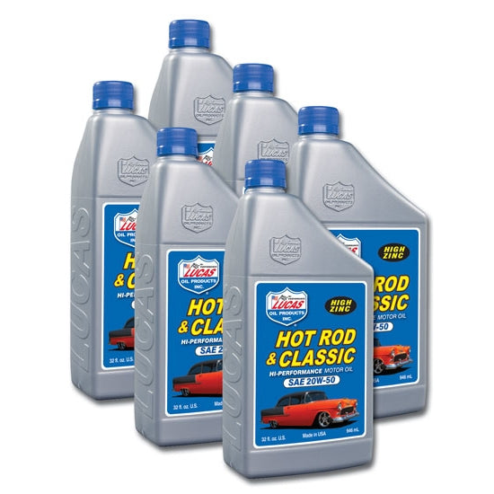 SAE 20W50 HOT ROD OIL 1 QUART CASE OF 6