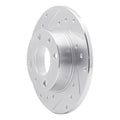 R1 66-92 Bertone X-1/9 Rear Left Front Left Drilled & Slotted Silver Brake Rotor