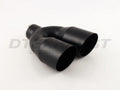 Black Powder Coated Dual 3.50IN Angle Cut; i.d. 2.25IN