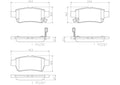 Brembo 05-10 Honda Odyssey Rear Premium NAO Ceramic OE Equivalent Pad
