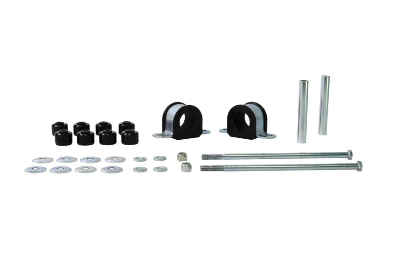 Sway bar - mount bushing 10 Bushings 2 Tubes 2 Saddles 2 Bolts 12 Washers 2 Nuts Grease