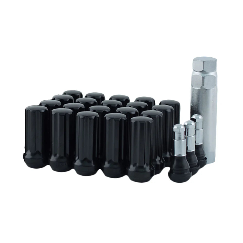 5 LUG KIT (20 LUGS TOTAL)CLOSED END SPLINE INSTALL KITS (LONG)BLK SPLINE CONICAL 9/16IN18RH CLOSED