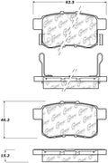 StopTech Sport Performance 11-17 Honda Accord Rear Brake Pads