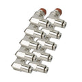 1/8 NPT(M) TO 1/8 AIRLINE 90 DEGREE SWIVEL ELBOW FITTING (10 PCS) DOT APPROVED