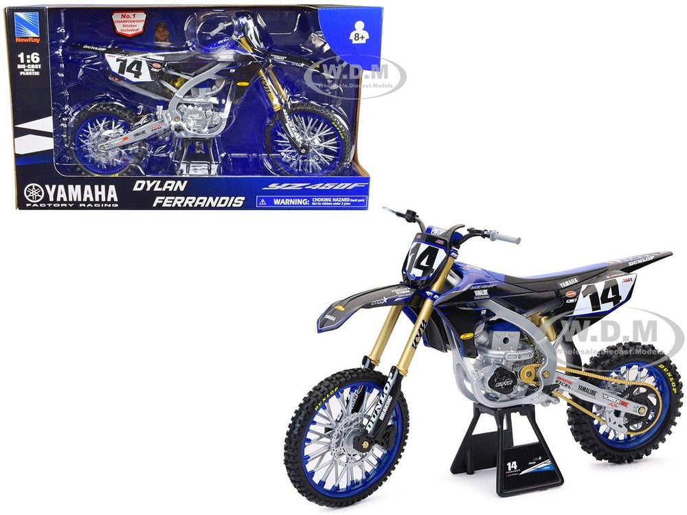 New Ray Toys Yamaha YZ450F Factory Team (Dylan Ferrandis #14)/ Scale - 1:6