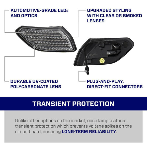1818 WRANGLER JL LED SIDEMARKERS SMOKED (PAIR)