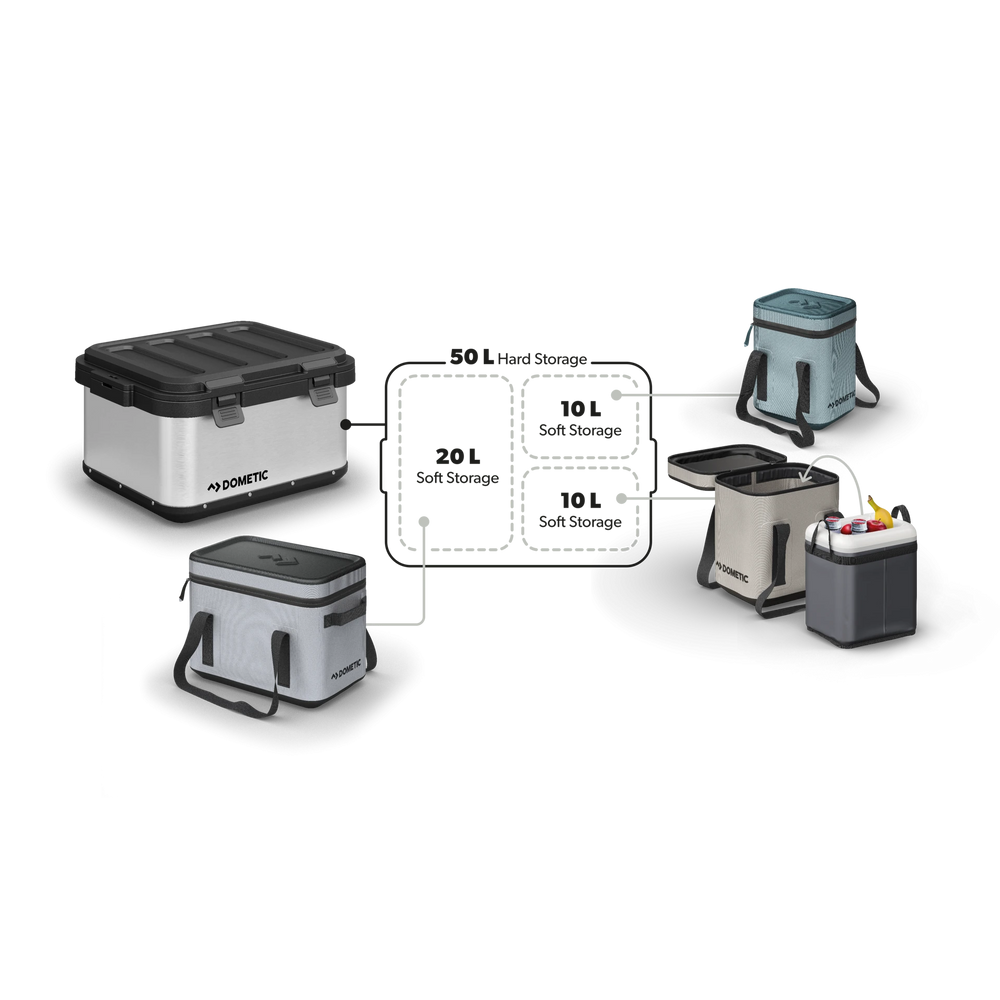 Portable Gear Storage Soft Sided 10L Ash