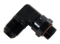 Fragola -10AN x 3/4 - 16 (8) 90 Degree Swivel - Black